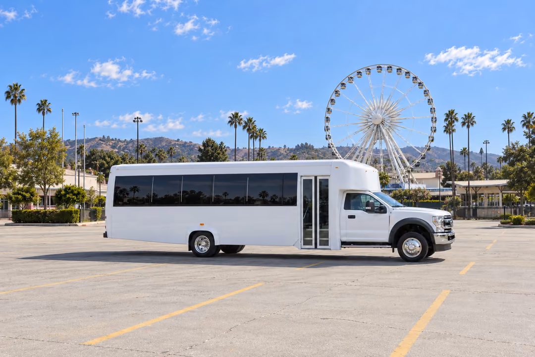 Diamond Bar 30 passenger party bus rental exterior
