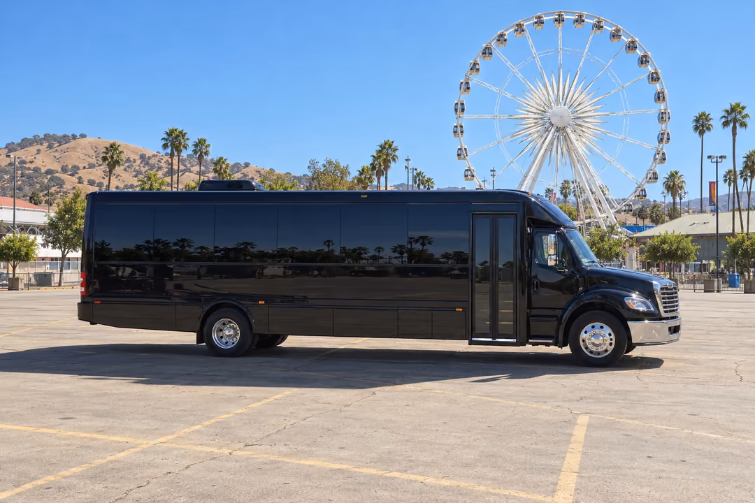 Diamond Bar 40 passenger party bus rental exterior