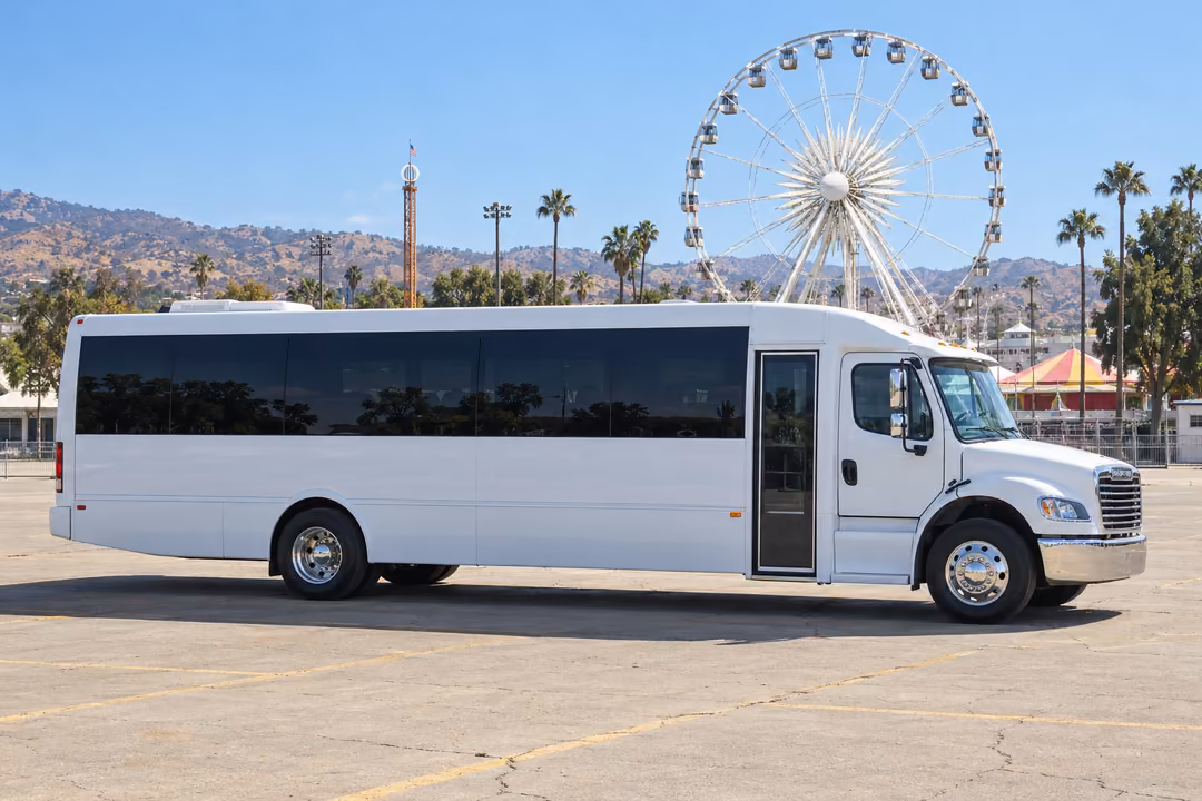 Diamond Bar 50 passenger party bus rental exterior
