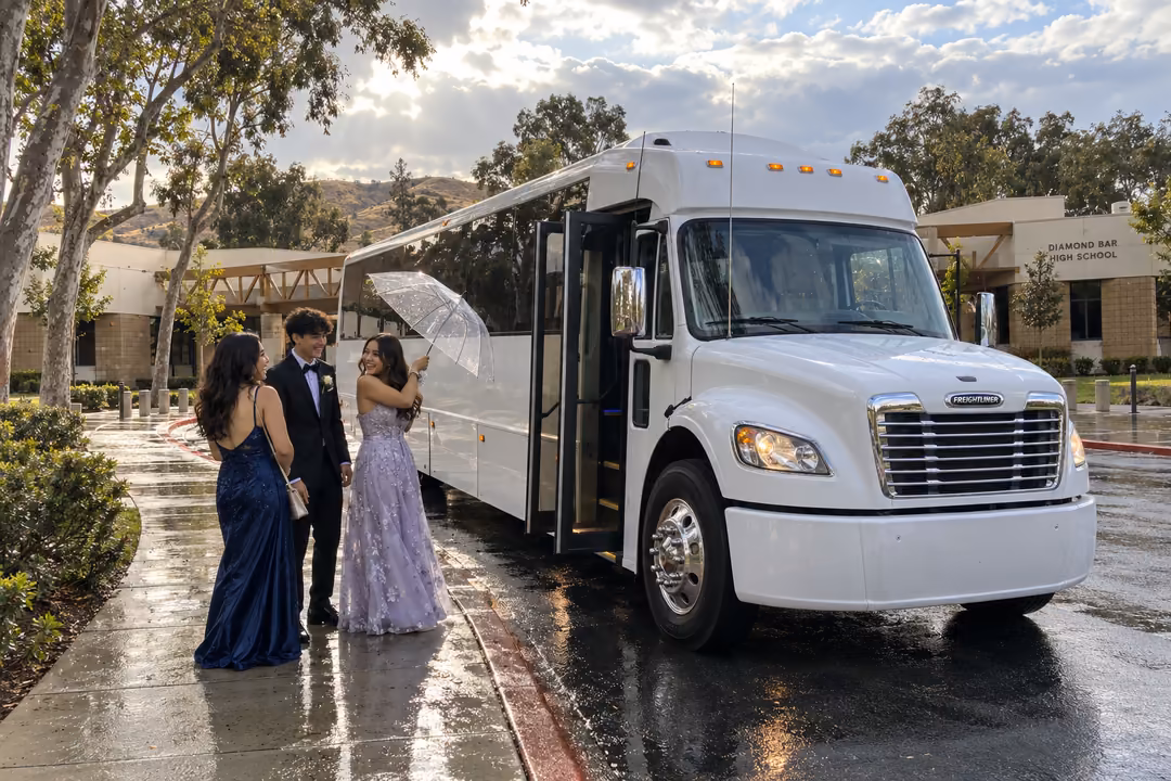 Diamond Bar prom party bus rentals