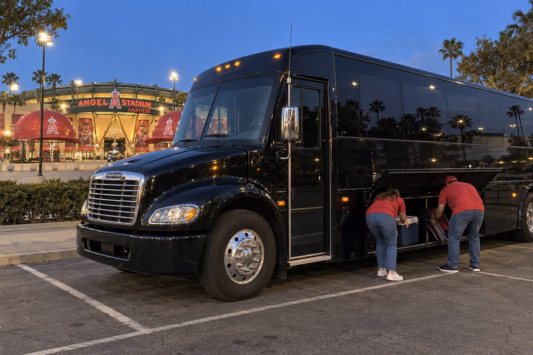Diamond Bar sporting event party bus rentals