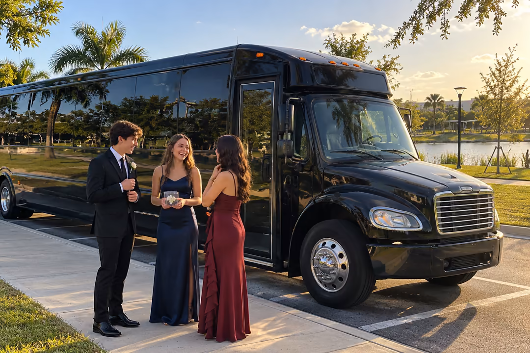 Doral homecoming and prom party bus rentals