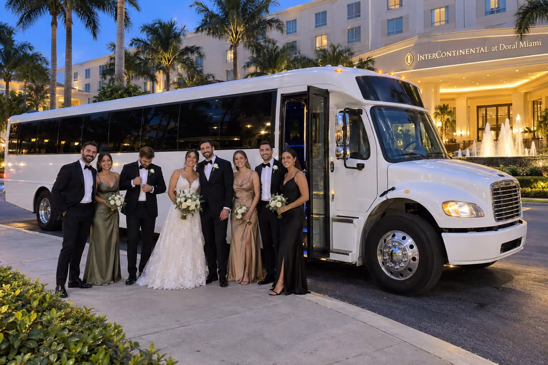 Doral wedding party bus and shuttle service