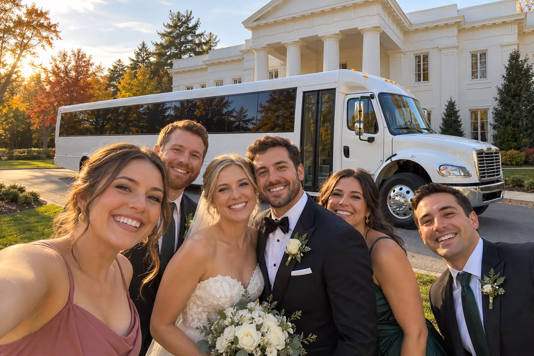 Dream come true wedding shuttle bus transportation in Middletown CT