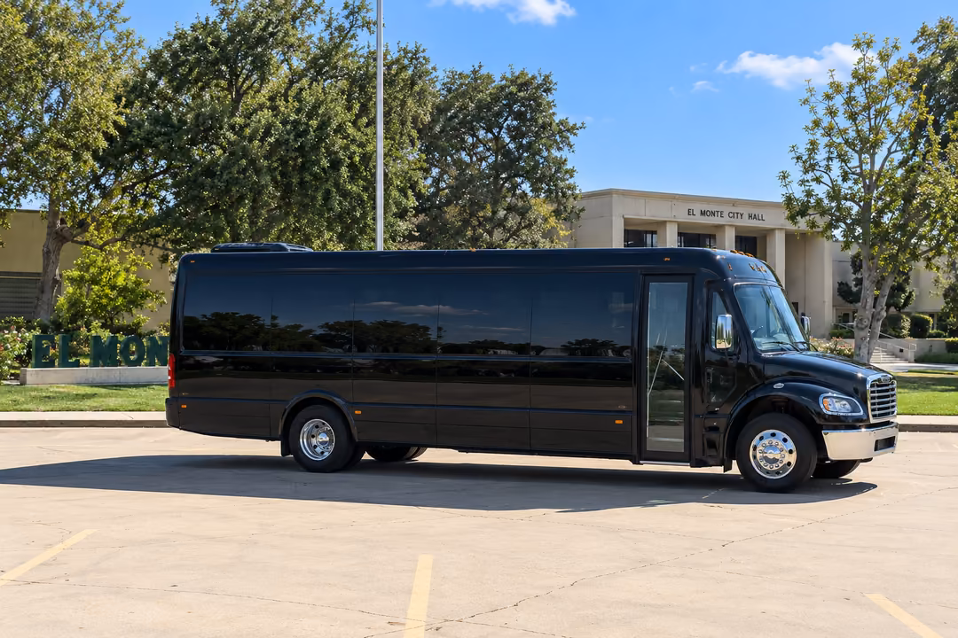 El Monte 40 passenger party bus rental exterior