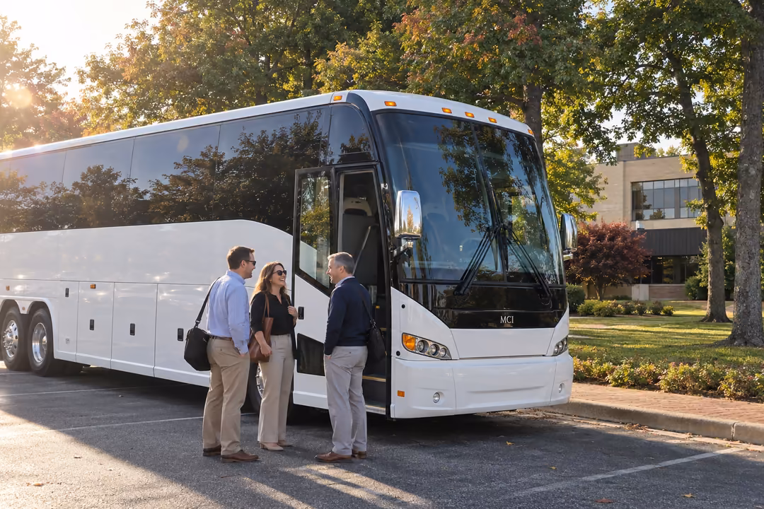 Fayetteville AR employee shuttle and corporate charter bus rentals