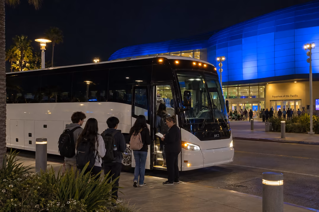Field trip bus rentals in Long Beach