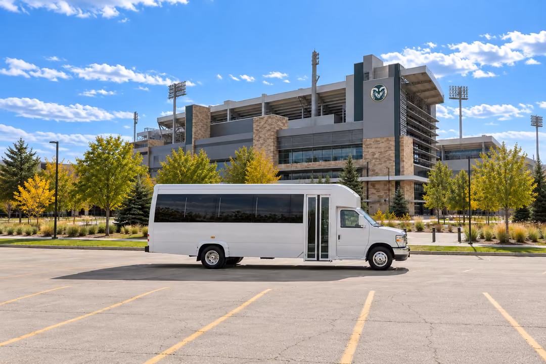 Fort Collins 18 passenger party bus rental exterior