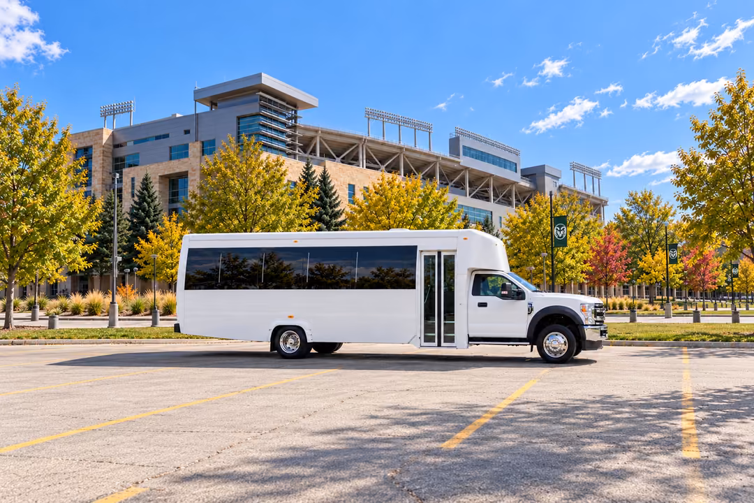 Fort Collins 25 passenger party bus rental exterior