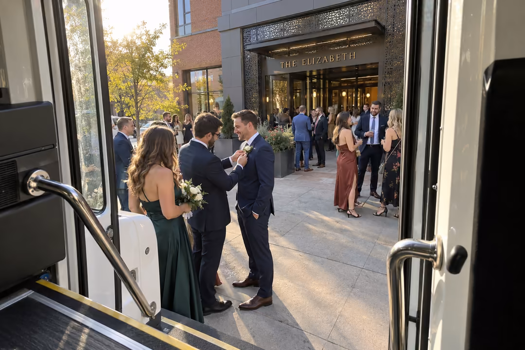 Fort Collins wedding party bus rentals and shuttle service