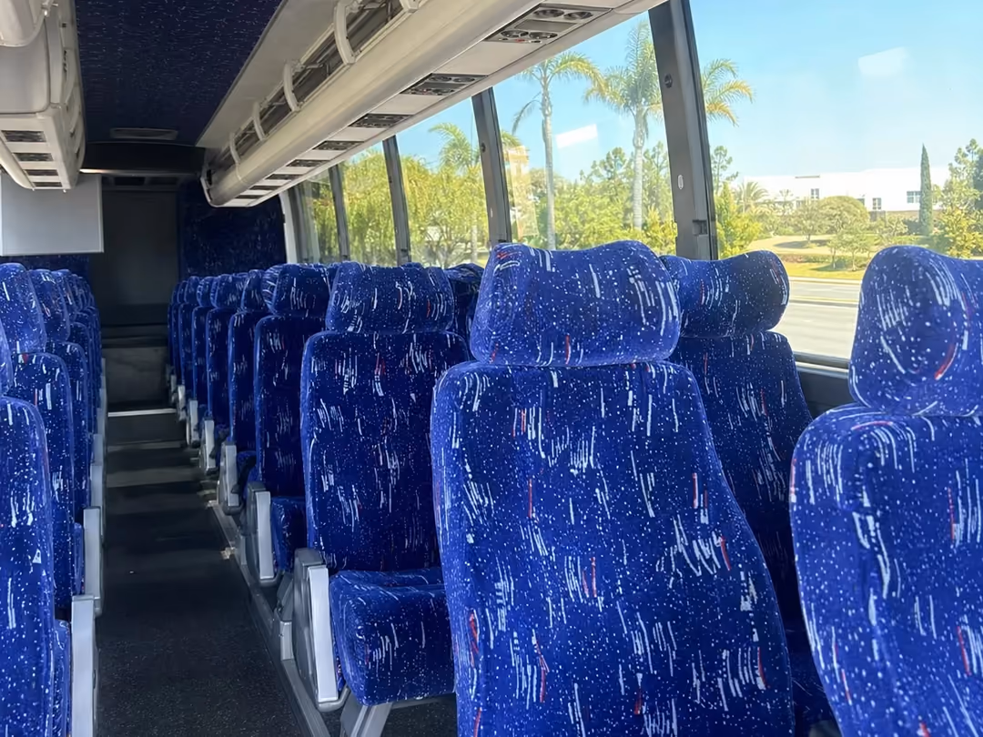 Fort Lauderdale 47-56 passenger charter bus interior