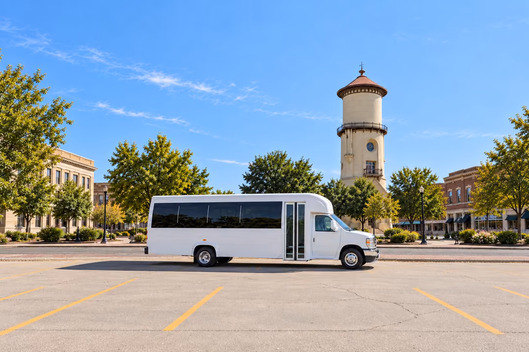 Fresno 15 passenger party bus rental exterior