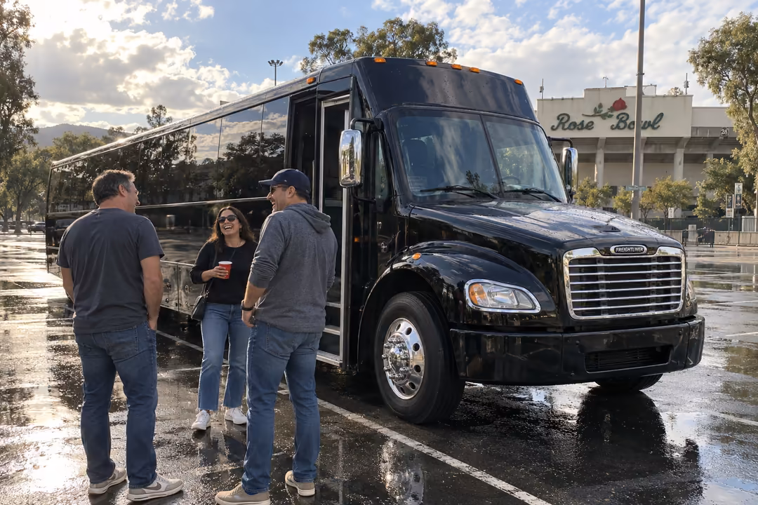 Game day party bus and charter bus rentals from Alhambra