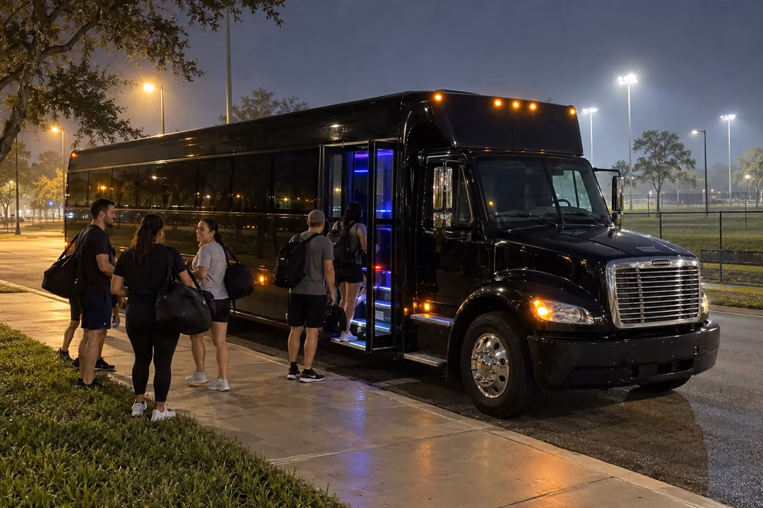 Game day party bus rentals around Pembroke Pines