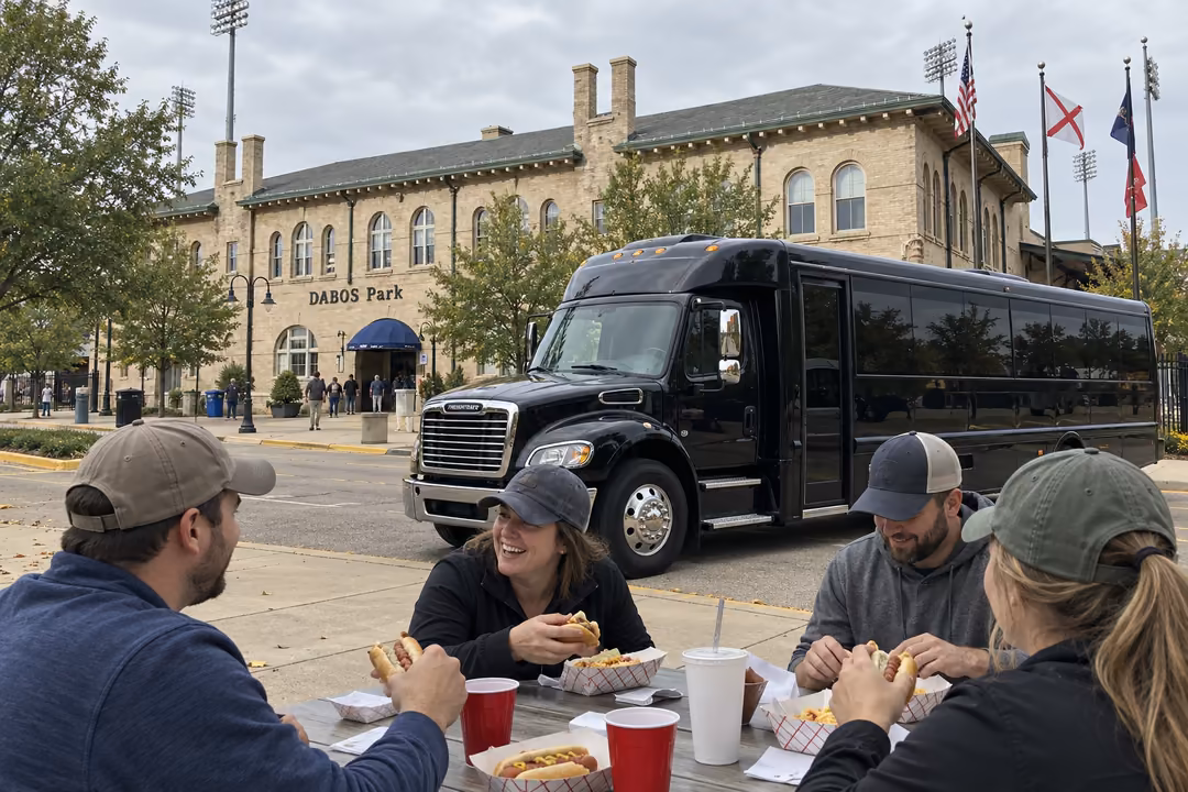 Game day party buses for Montgomery sports fans