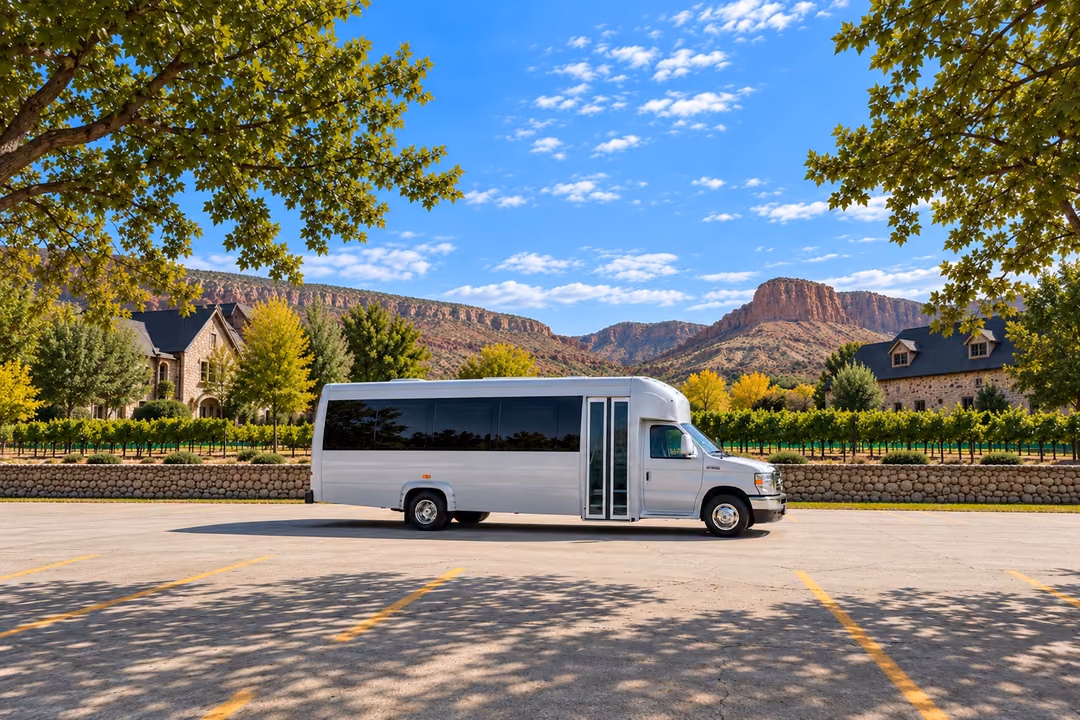 Grand Junction 18 passenger party bus rental exterior