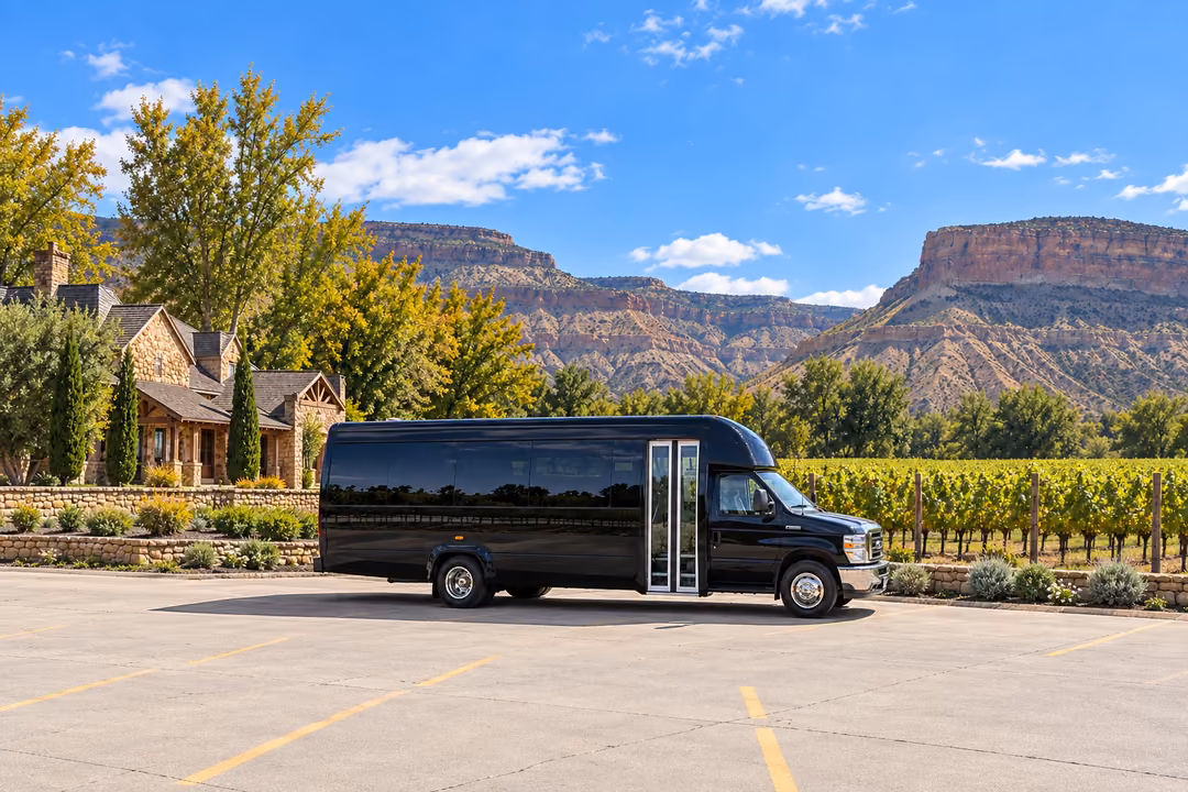 Grand Junction 20 passenger party bus rental exterior