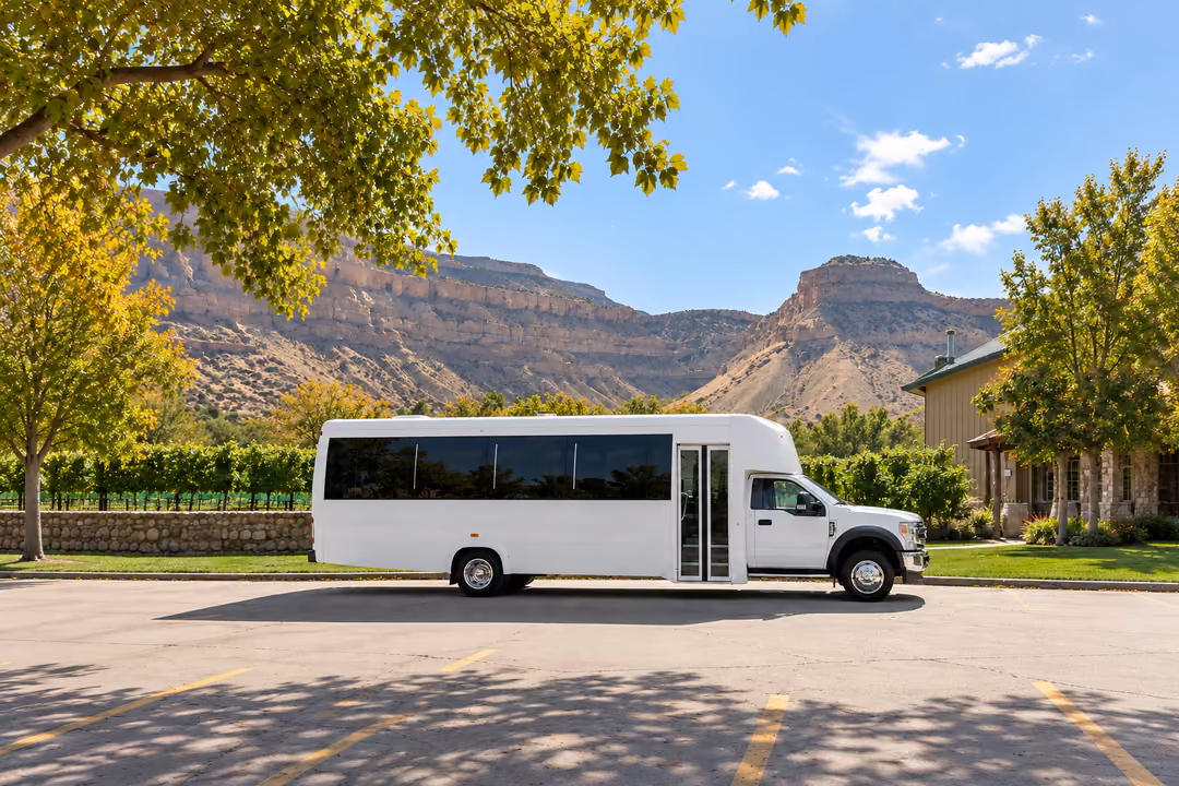 Grand Junction 25 passenger party bus rental exterior