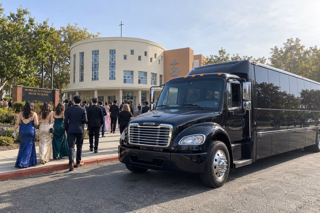 Hayward homecoming and prom party bus rentals