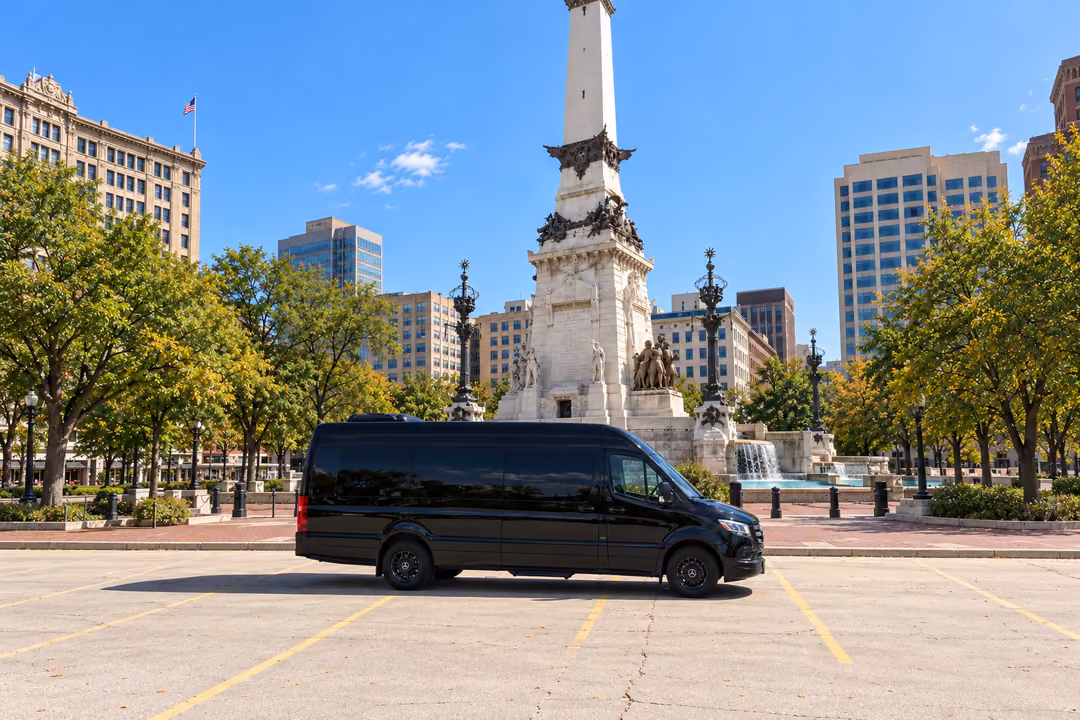 Indianapolis 14 passenger Sprinter limo rental exterior