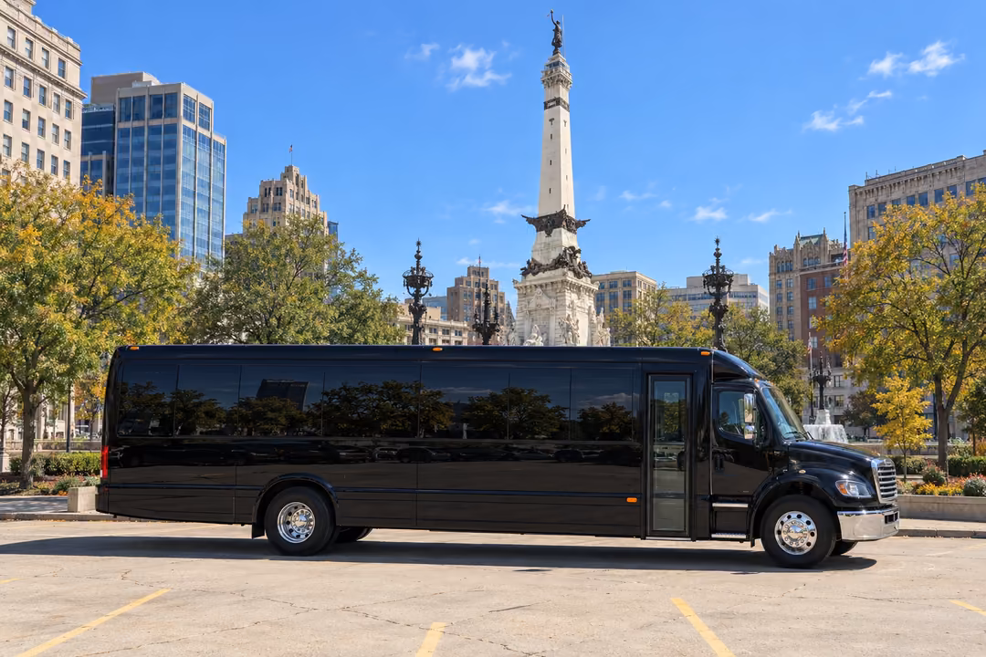 Indianapolis 40 passenger party bus rental exterior