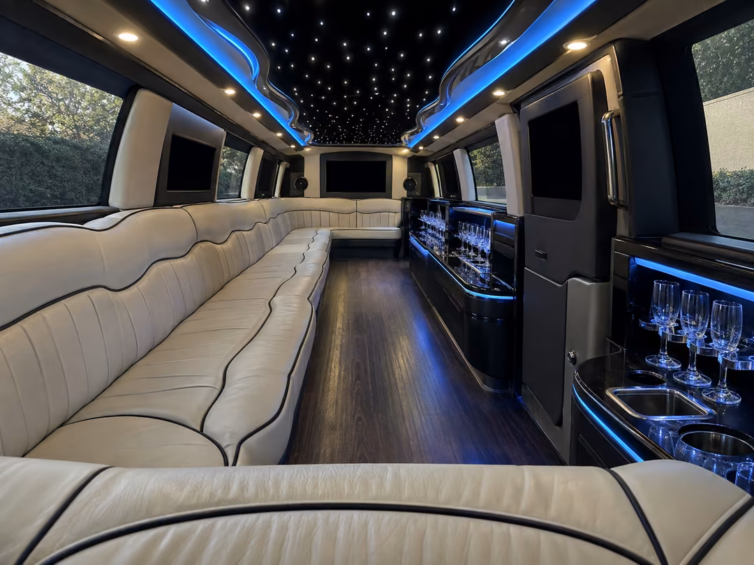 Infiniti limo rental interior