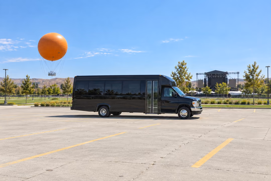 Irvine 20 passenger party bus rental exterior