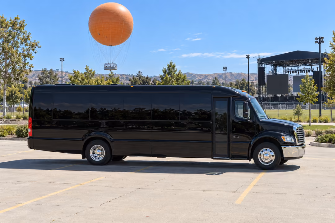 Irvine 40 passenger party bus rental exterior