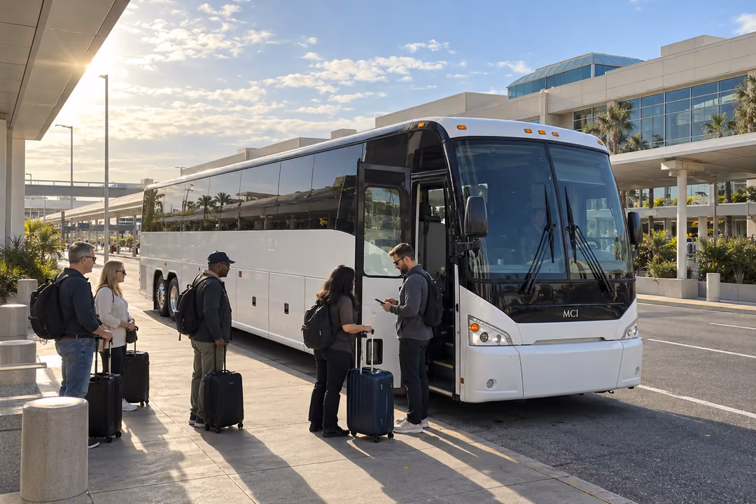 John Wayne airport bus transfers in Newport Beach