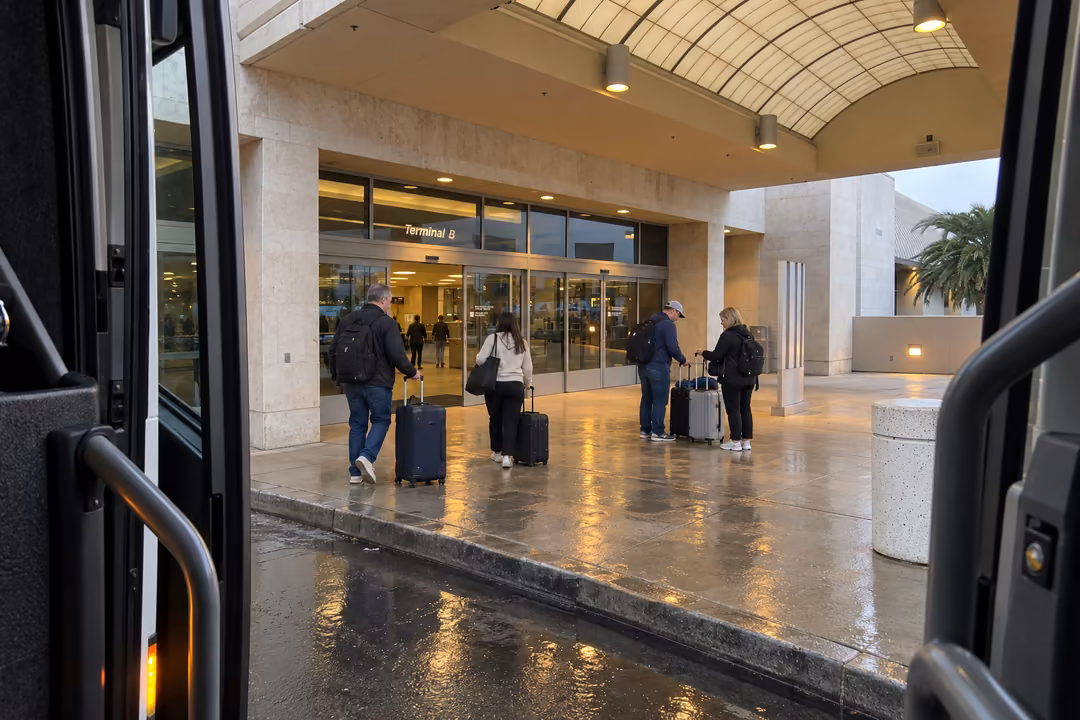 John Wayne airport shuttle bus rentals from Aliso Viejo