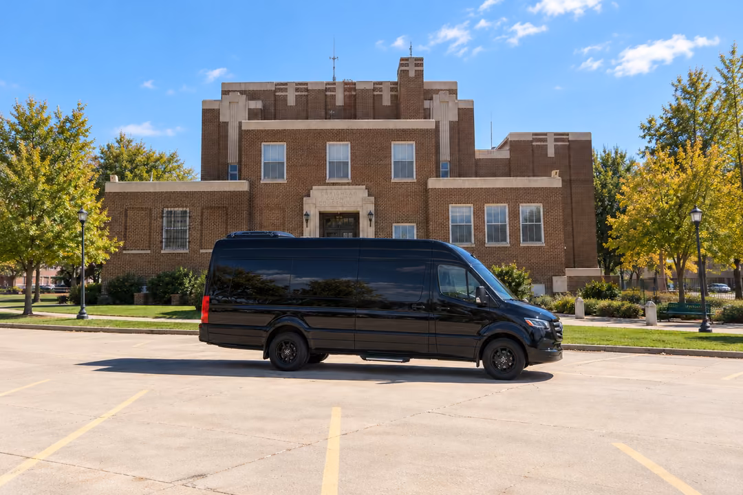 Jonesboro 14 passenger Sprinter limo rental exterior