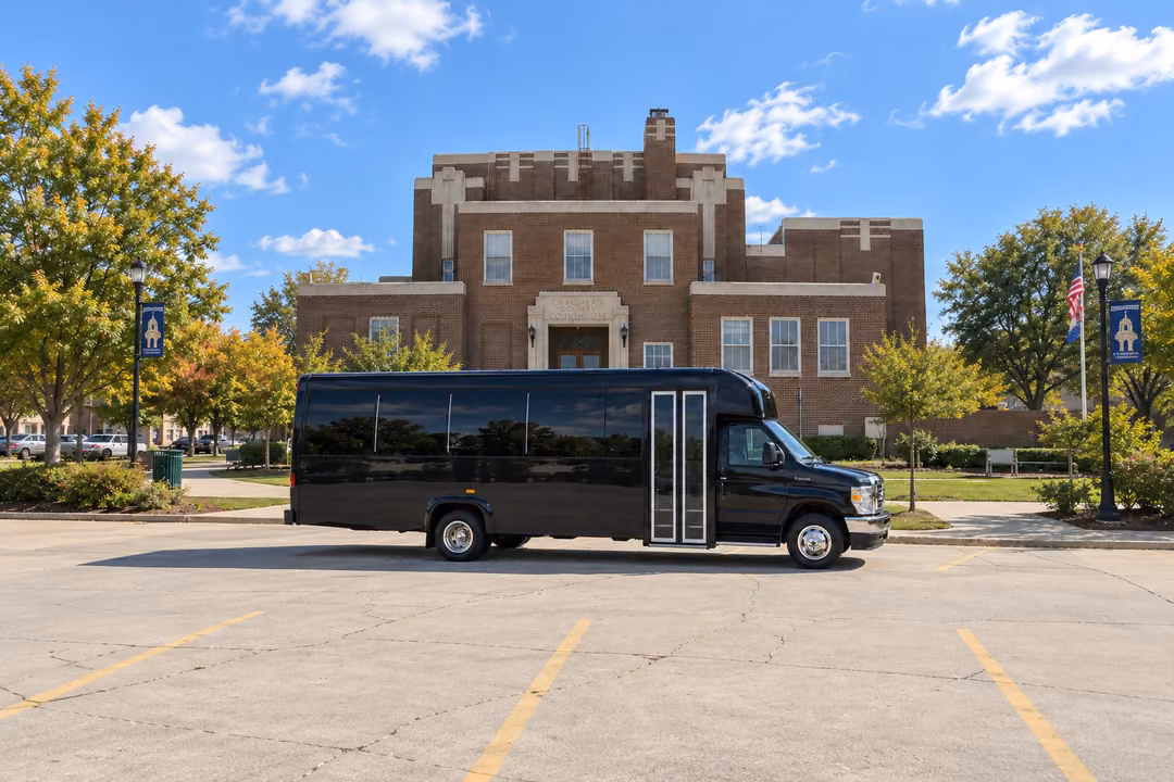 Jonesboro 20 passenger party bus rental exterior