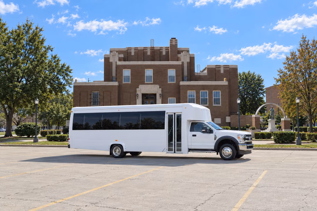 Jonesboro 25 passenger party bus rental exterior