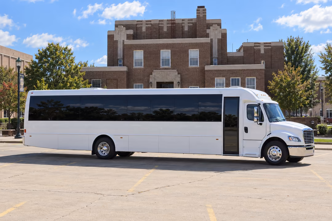 Jonesboro 50 passenger party bus rental exterior