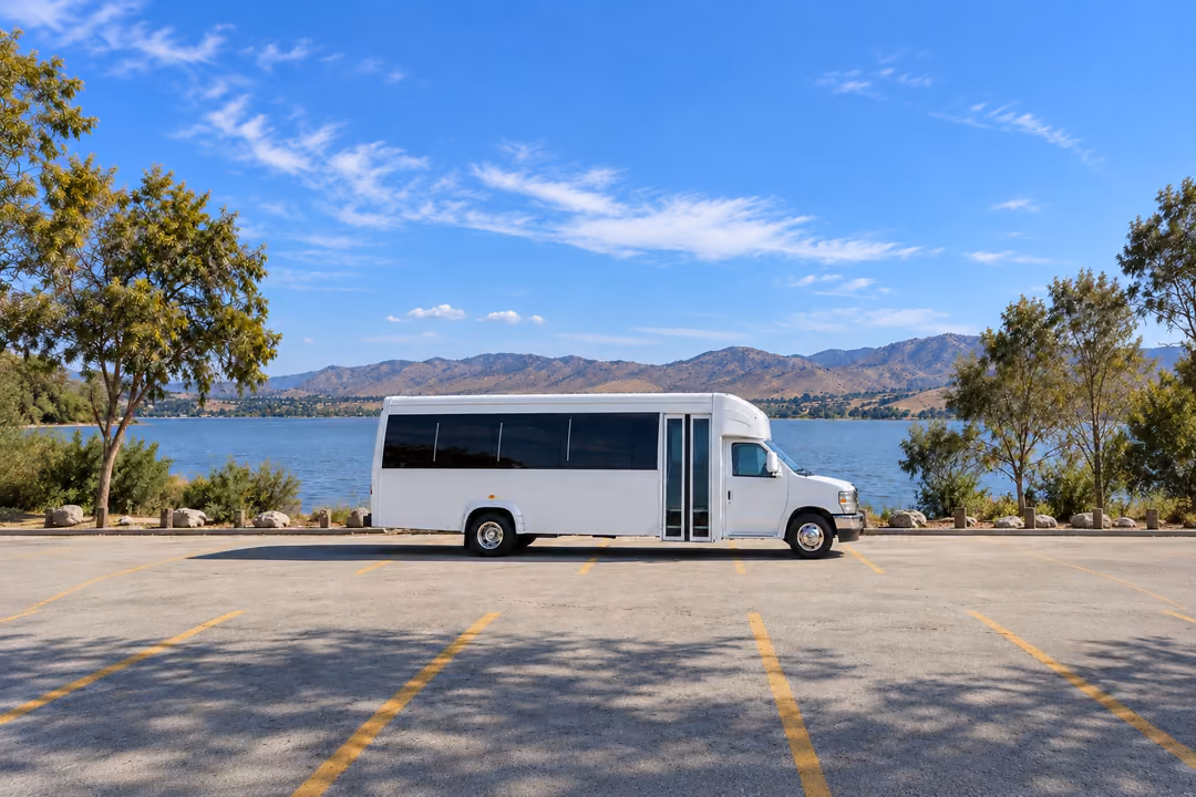Lake Elsinore 15 passenger party bus rental exterior