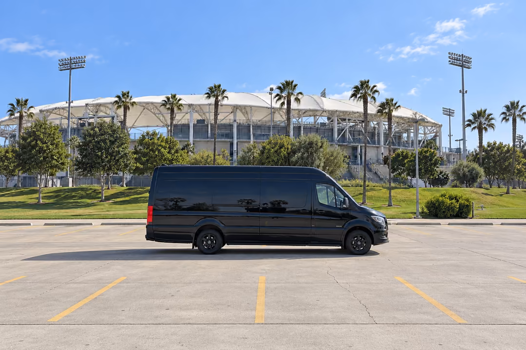 Lakewood CA 14 passenger Sprinter limo rental exterior