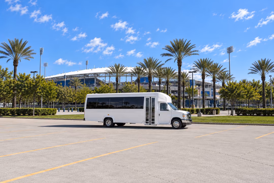 Lakewood CA 15 passenger party bus rental exterior