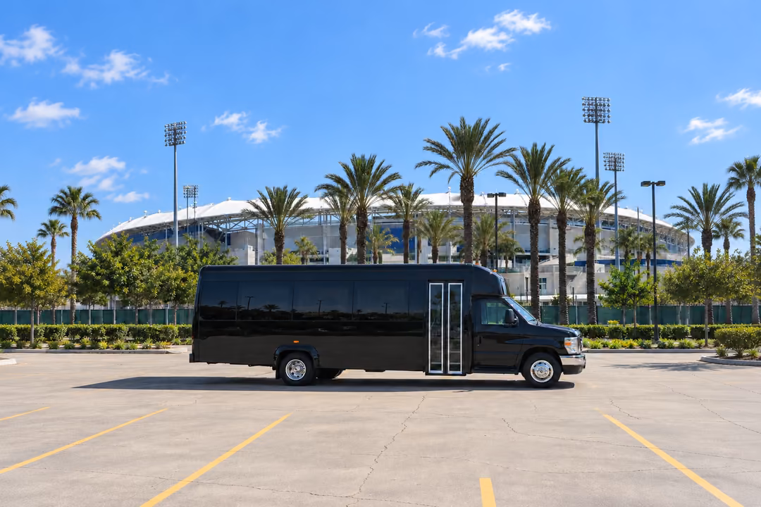 Lakewood CA 20 passenger party bus rental exterior