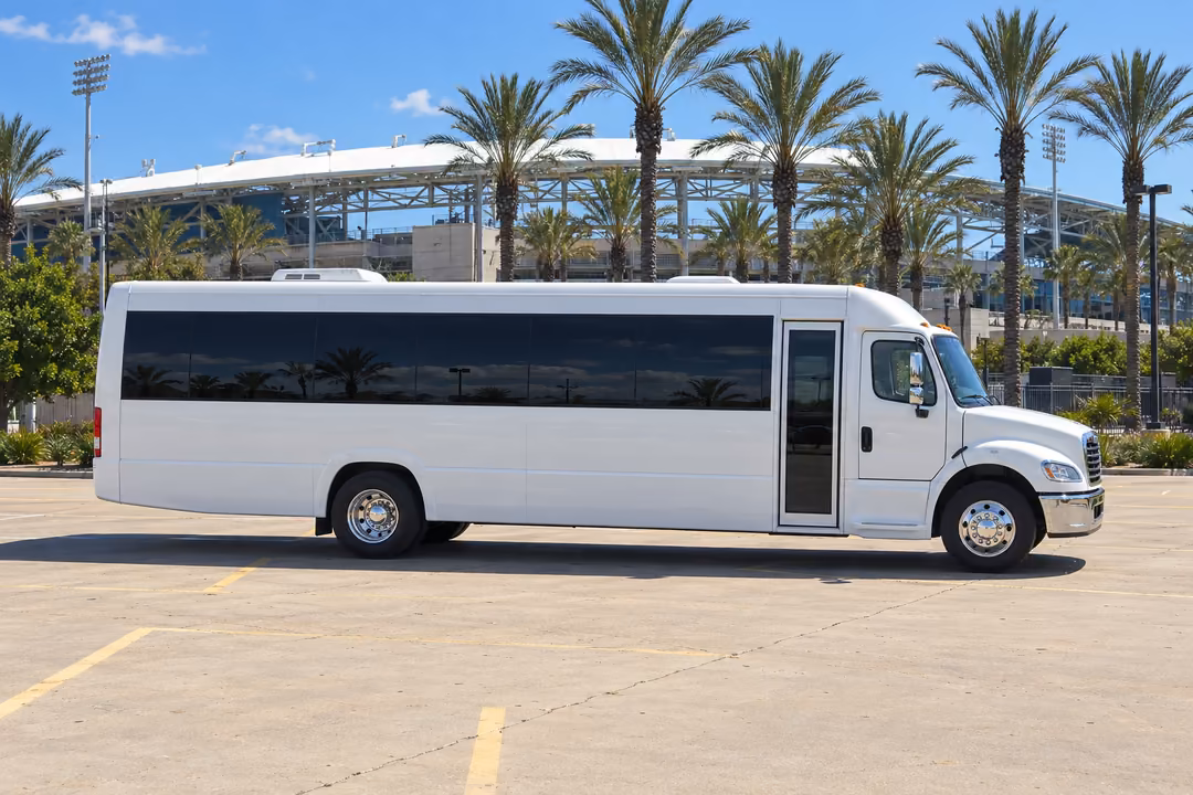 Lakewood CA 50 passenger party bus rental exterior