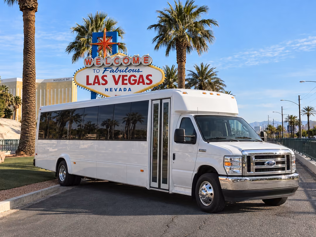 Las Vegas 10-20 passenger party bus rental exterior