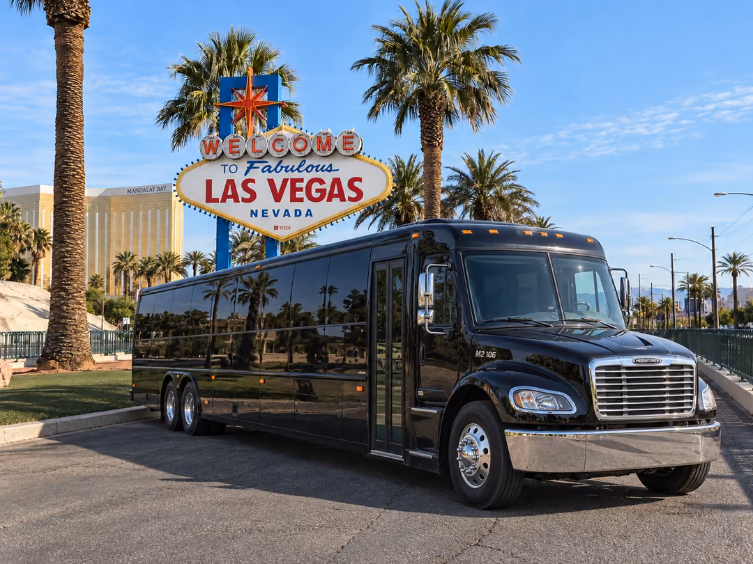 Las Vegas 30-40 passenger party bus rental exterior