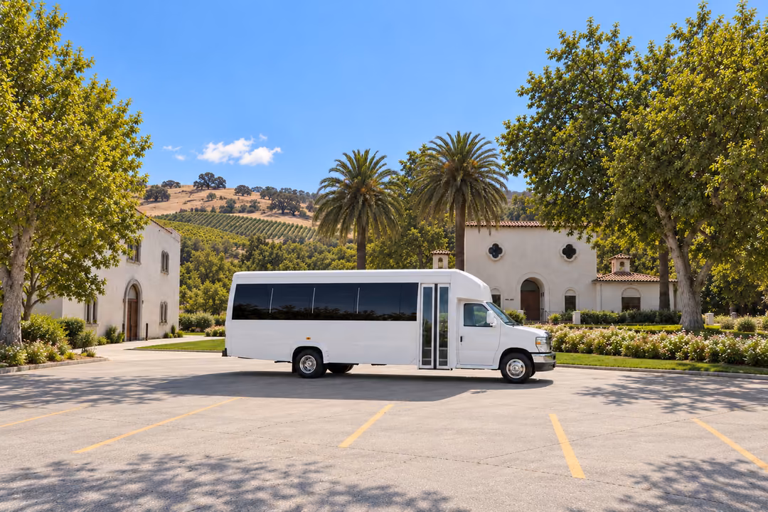 Livermore 15 passenger party bus rental exterior