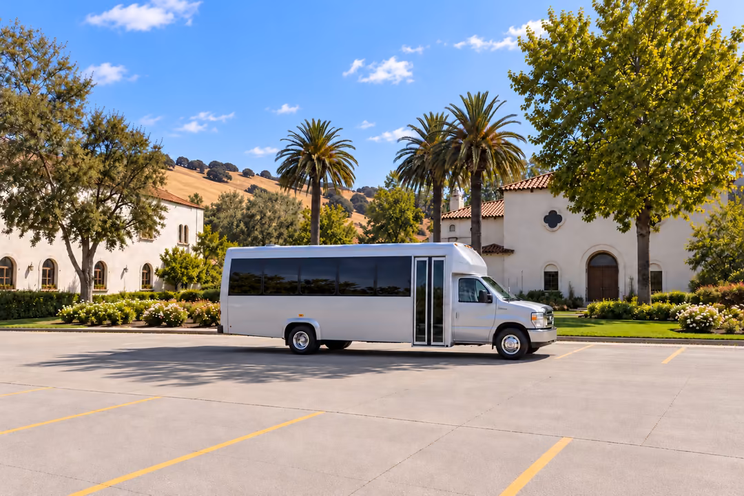 Livermore 18 passenger party bus rental exterior