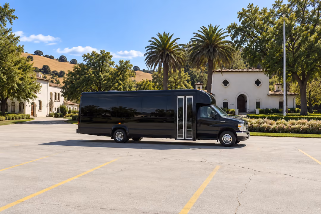 Livermore 20 passenger party bus rental exterior