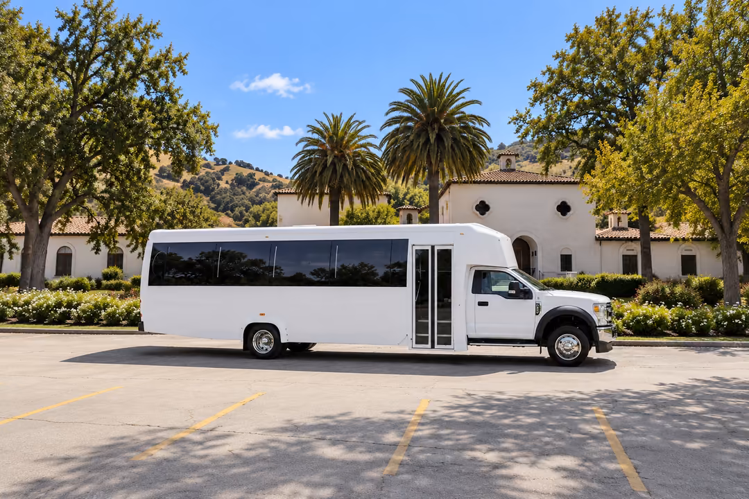Livermore 30 passenger party bus rental exterior