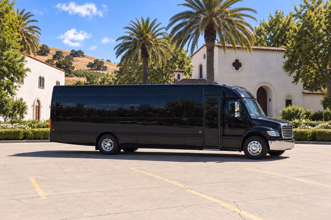 Livermore 40 passenger party bus rental exterior