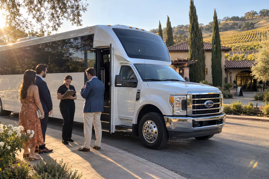 Livermore wedding shuttle bus rentals