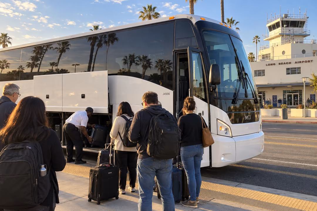 Long Beach airport shuttle bus rentals