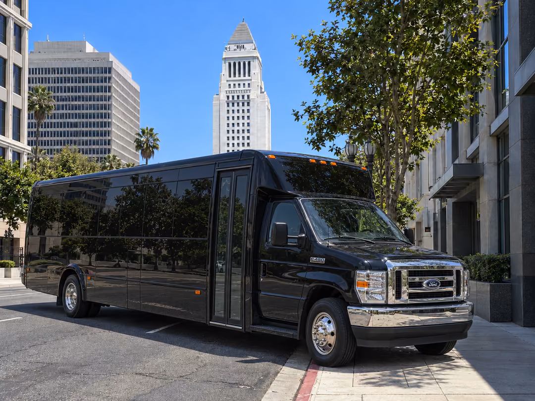 Los Angeles 10-20 passenger party bus rental exterior