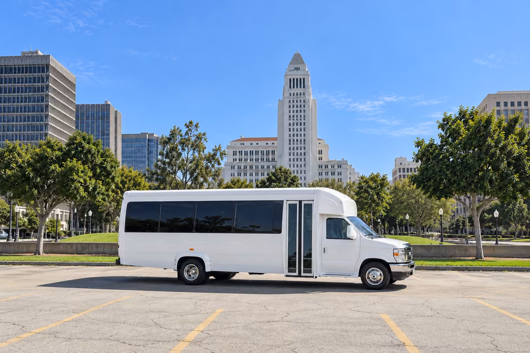 Los Angeles 15 passenger party bus rental exterior